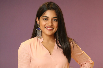 Niveda Thomas at Brochevarevarura Movie Team Success Meet