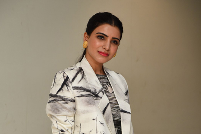 Samantha at Evaru Movie Trailer Launch Event