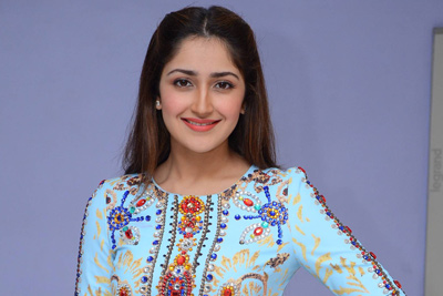 Sayyesha Saigal Stills at Chinababu Success Meet
