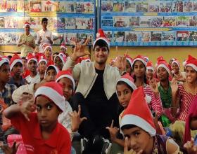 Nikhil Celebrates Christmas with Physically Challenged kids