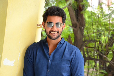 Aadi Sai Kumar Stills at Interview About Burrakatha