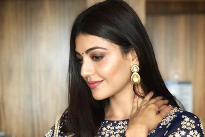 Kajal Aggarwal Latest Photoshoot Stills In Blue Dress