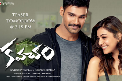 Kajal and Bellamkonda Srinivas Poster of Kavacham