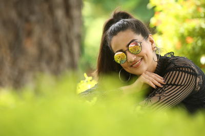 Manjusha at Raahu Movie Teaser Launch Event