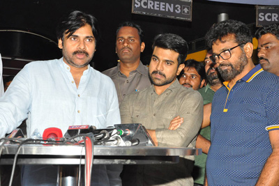 Pawan Kalyan Stills Watching Rangasthalam